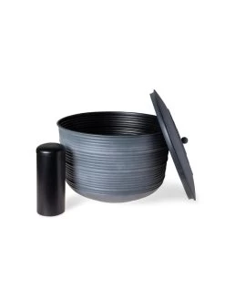 Ribbed Hose Pot With Lid -Pots - Planters Store 8613332 5804