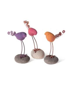 Birds On Stones Set 9 Birds On Stones Set -Pots - Planters Store 8613371 3166