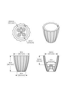 Sedona Round Planter, 18" Diameter 10 Sedona Round Planter, 18" Diameter -Pots - Planters Store 8613526 07V 3 4