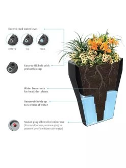 TruDrop One Pinch Planter 37 "Diameter -Pots - Planters Store 8613631 06V 3 4
