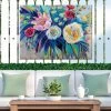 Floral Array Outdoor Wall Art -Pots - Planters Store 8614011 02V floral array outdoor wall art